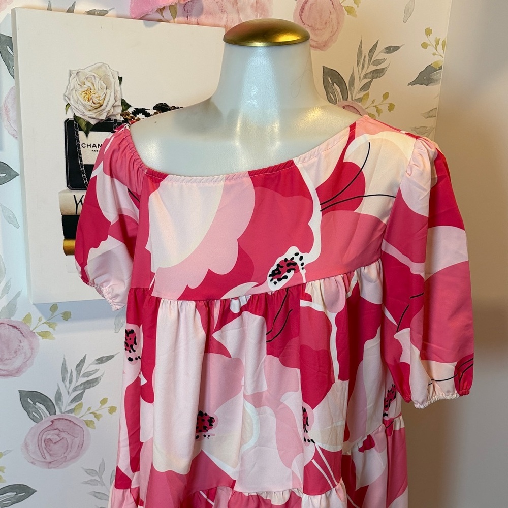 SHEIN Pink Floral Dress - Picture 2 of 4